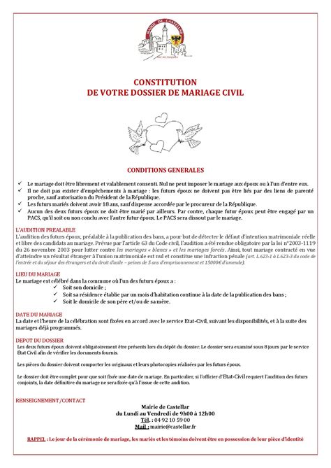 publication de mariage angers|DOSSIER de MARIAGE CIVIL